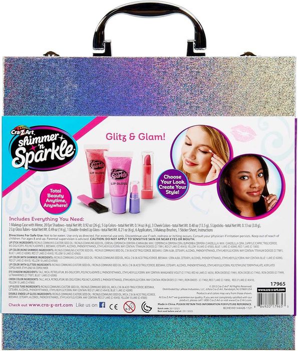 Shimmer'n Sparkle Студия набор косметики для девочек, Америка
