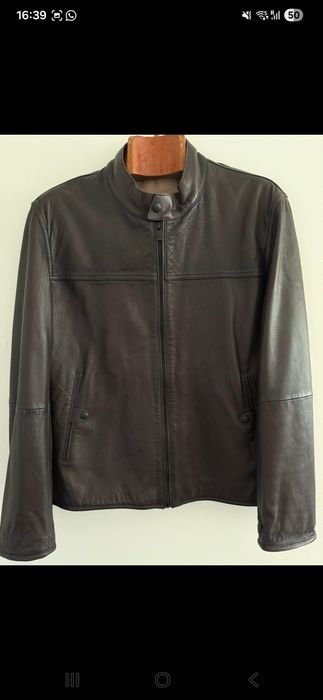 geaca de piele naturala barbati marimea L de la Massimo dutti