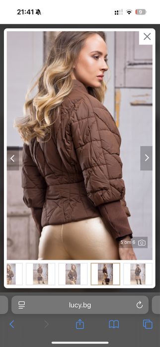 кафяво яке Lucy fashion