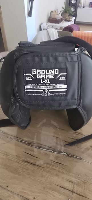 Set Echipament MMA / Kickbox - Cască Ground Game, Tibiere Armura, Mănuși Ali