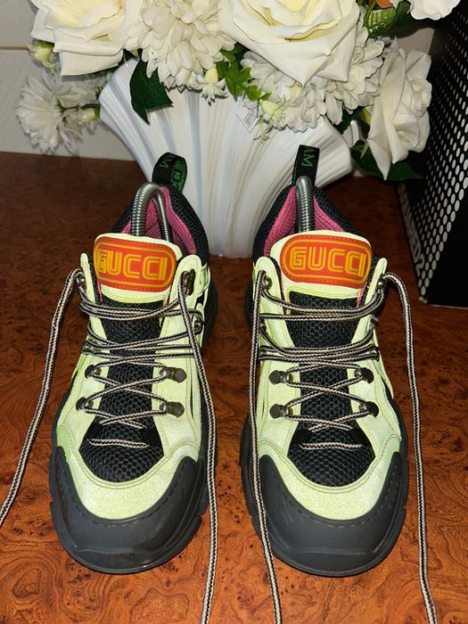 neon yellow Gucci Flashtrek