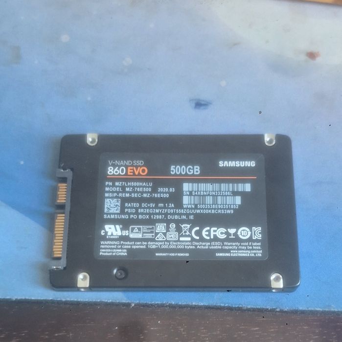 Samsung 860EVO 500gb SSD 100% viata