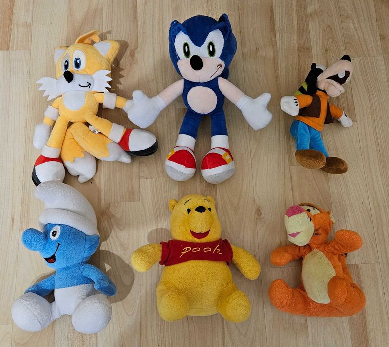 Плюшени играчки Sonic,смърф,мечо пух,гуфи