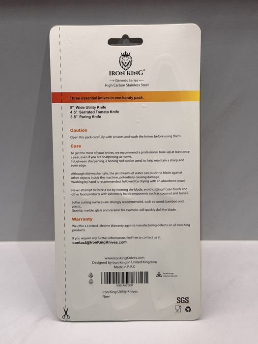 Set de 3 cuțite de bucătărie. Otel german.