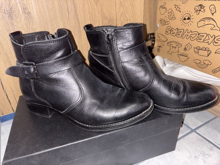 Botine piele nr36 negru