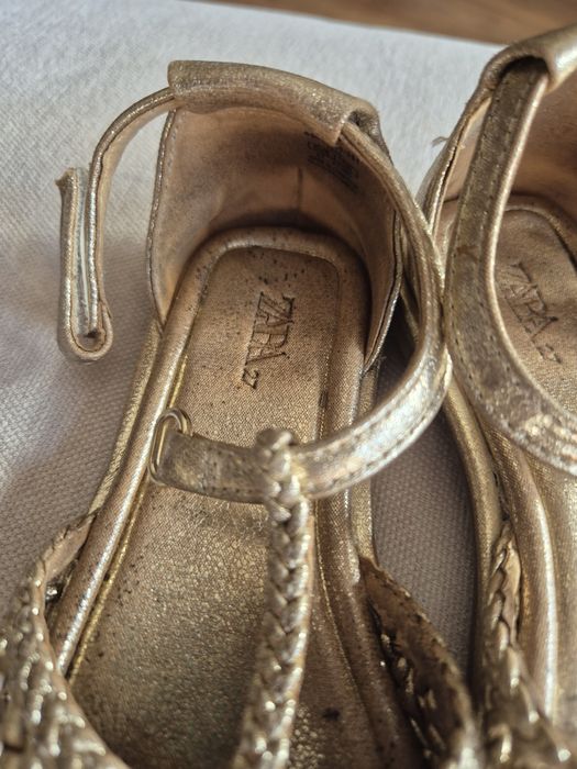 Sandale Zara/ aurii/ 27