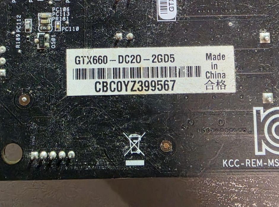Видеокарта Asus GTX 660 2 GB