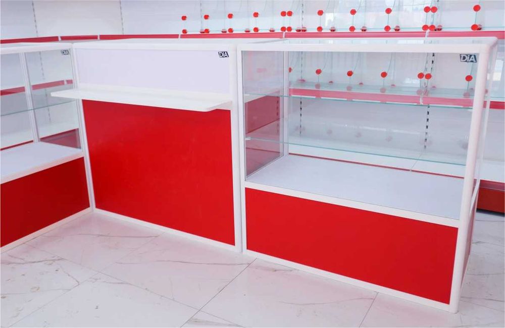 Oynaly prilavkalar, Акция,  savdo uskunalari vitrinalar stellajlar