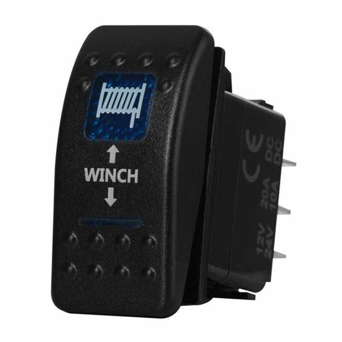 Копче Бутон За Вграждане Лебедка Макара Повдигач 12-24V Надпис WINCH