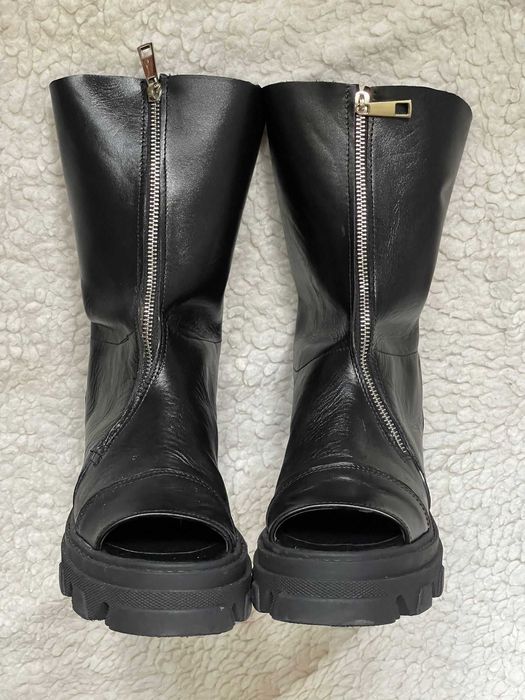 Sandale romane negre dama piele gladiator fermoar cizme vara femei