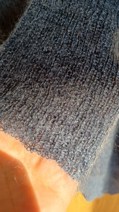 Дълга синя рокля с мохер M