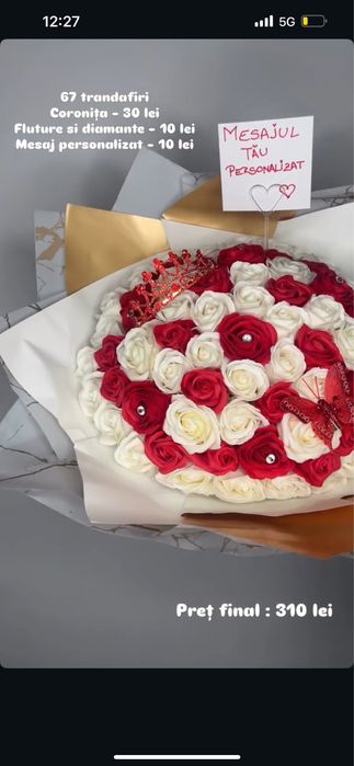 Buchete trandafiri de sapun