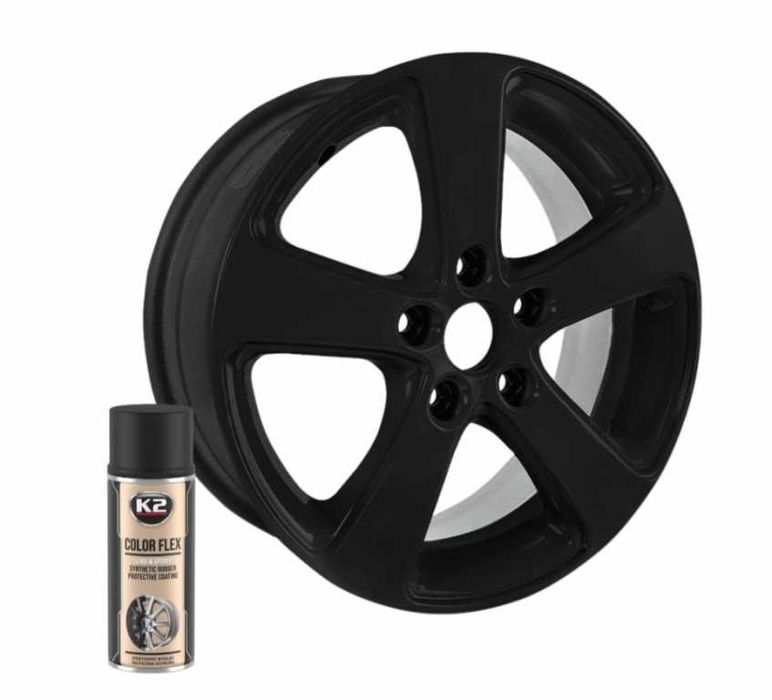 Спрей боя"K2 Color Flex" защитно гумено покритие 400 мл.- Черен Мат.
