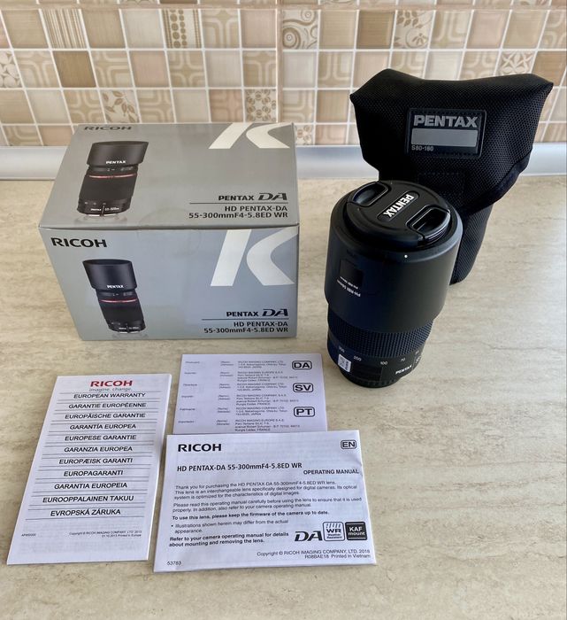 Obiectiv foto Pentax HD DA 55-300 F4-5.8 ED WR ca nou + garanție