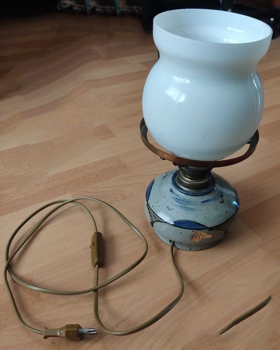 2за60€ Немски нощни настолни лампи кристал/текстил и керамична/стъкло