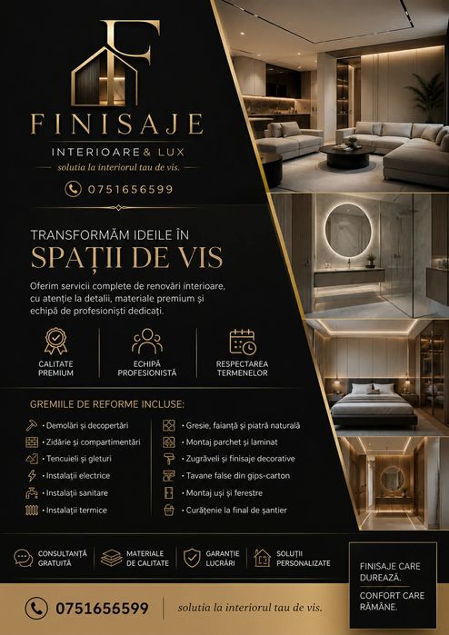 Finisaje interioare de lux