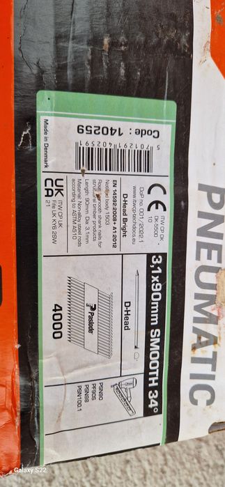 Paslode cuie de 90 mm