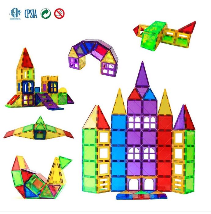 ДВА големи комплекта изцяло магнитни конструктори 104 ч. 79лв. (2х52)