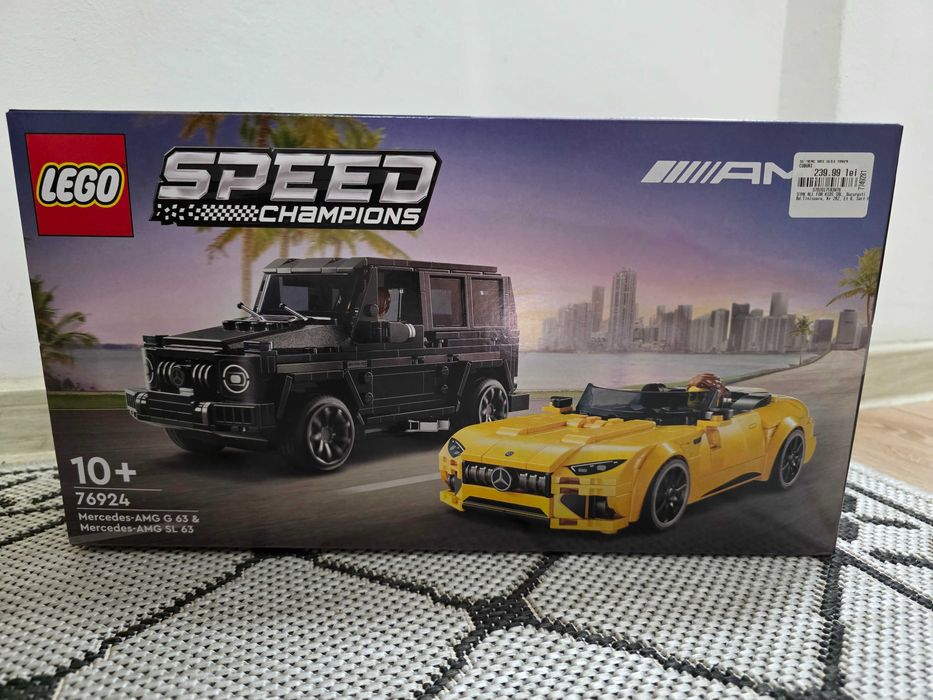 LEGO Speed Champions 76924 - Mercedes-AMG G 63 si Mercedes-AMG SL 63 , 808 piese