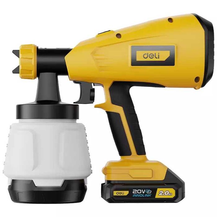 Акумулаторен 20V пистолет за боядисване Deli DC890-1 2Ah