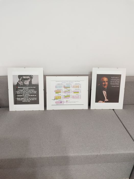 3 tablouri cu sticla 40*50 cm, cu citate pt adolescenti