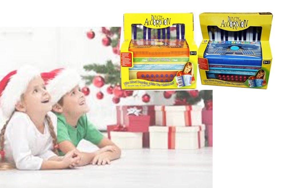 Детски акордеон Оранжев, Син