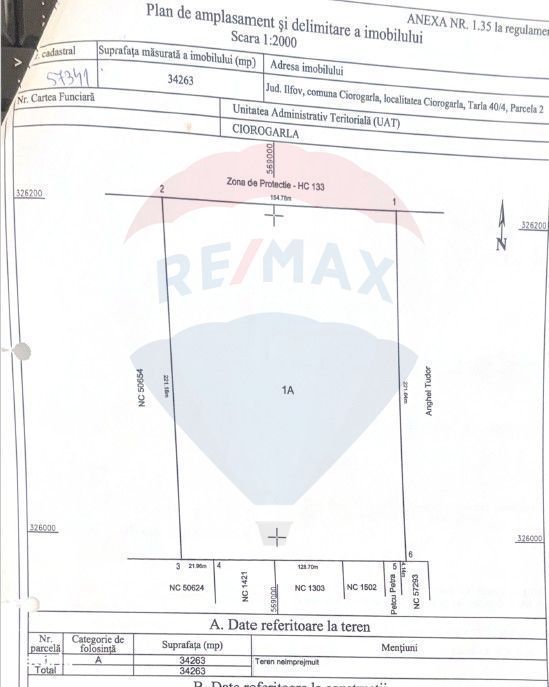 Teren intravilan 3,4 Ha Ciorogarla str. Nicolae Iorga