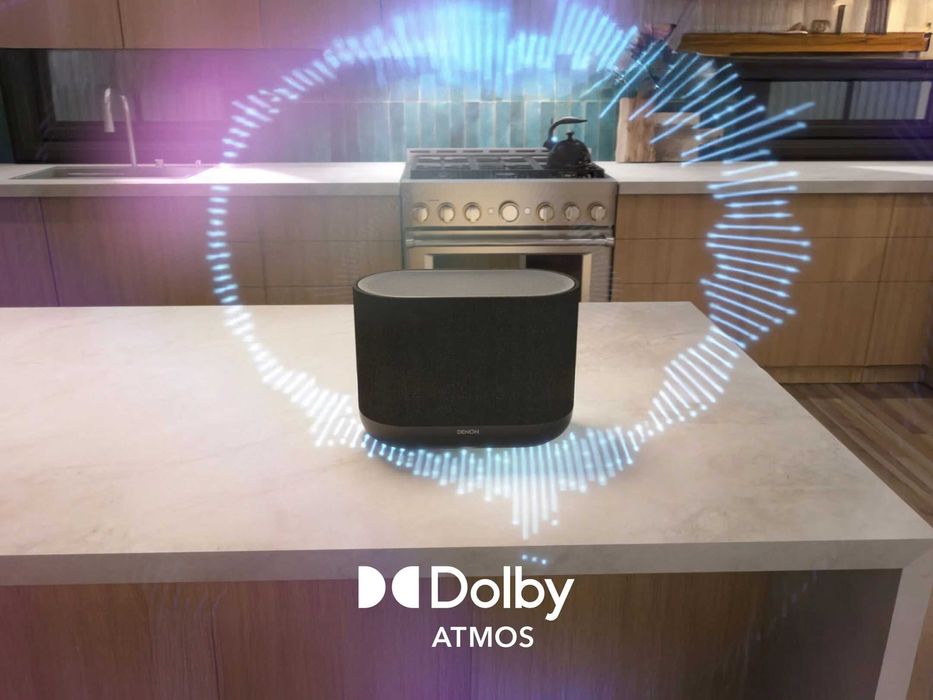 Denon Home 400 смарт активна тонколона - 6 високоговорителя, Dolby Atmos, AirPlay 2, HEOS, WiFi 6E, Bluetooth