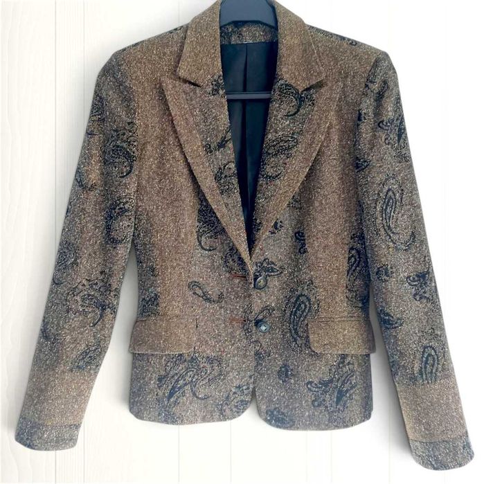 Sacou vintage Lehel mărimea S (36/38) imprimeu Paisley / tweed fin