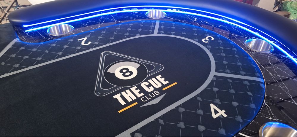 Masa de poker cu banda led CustomTables.eu urgent la comanda