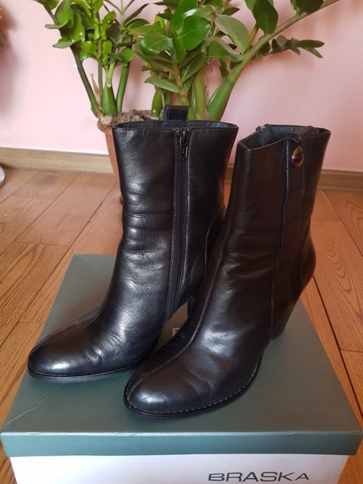 Кожаные ботильоны Braska 36 р.б/у 1 раз