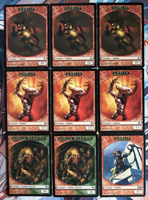 Magic The Gathering – Colecție 24 Goblin Tokens (Lorwyn, Shadowmoor, Eventide, 10E, etc.)