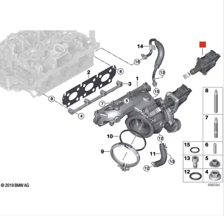 Actuator Electronic Turbo Turbina Bmw Seria 1 3 F30 B38 Benzina 2.0 Turbo N20  X3 X4 X5 X6 F25 F26 F15 F16