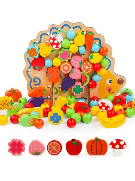 Деревянная шнуровка ежик