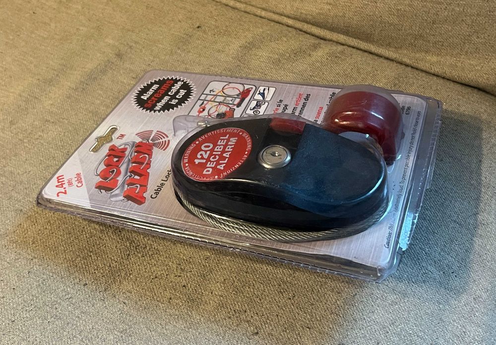 Lacat antifurt cu alarma 120dB cablu 2.4m Lock Alarm nou