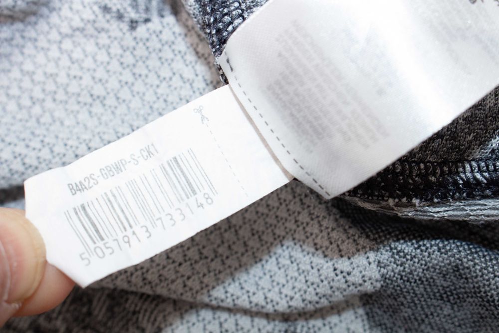 Gymshark дамска блуза дълъг ръкав сив камофлаж oversized за фитнес S