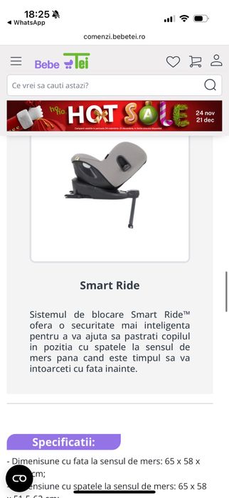 Joie Scaun auto rotativ I-Spin 360° E, Gray Flannel, Joie