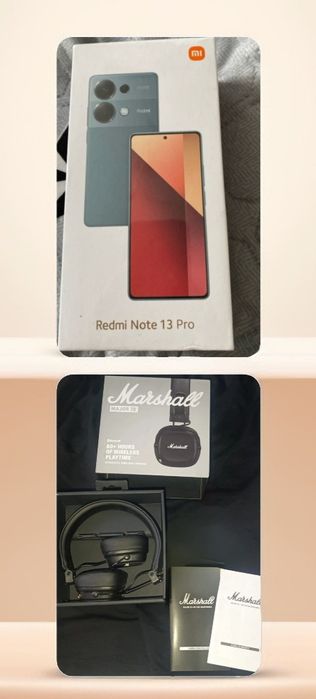 Xiaomi Redmi note 13 Pro 12/512gb + Marshall major 4