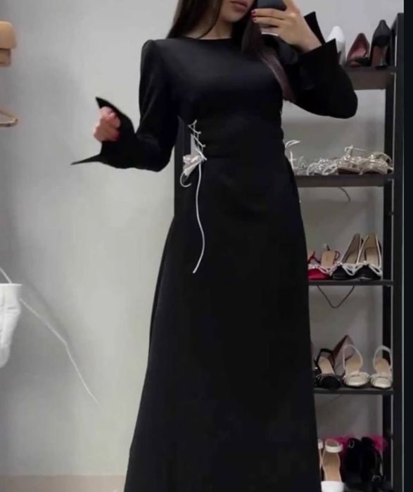 Вечернее платье с завязками