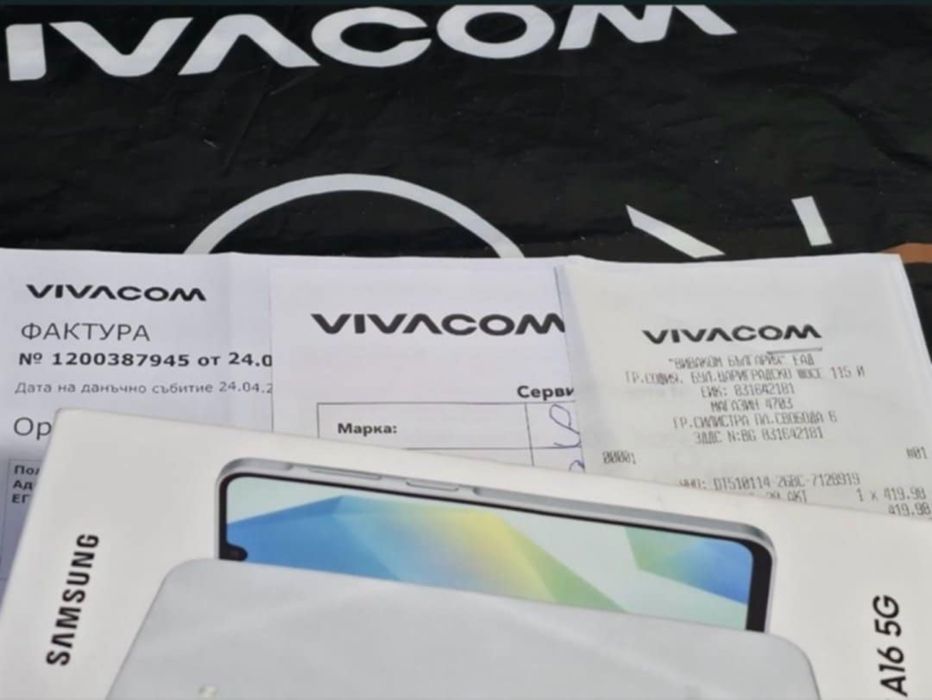КАТО НОВ 128GB Samsung A16 5G +15w adaptor Гаранция Vivacom 2027г. Gr