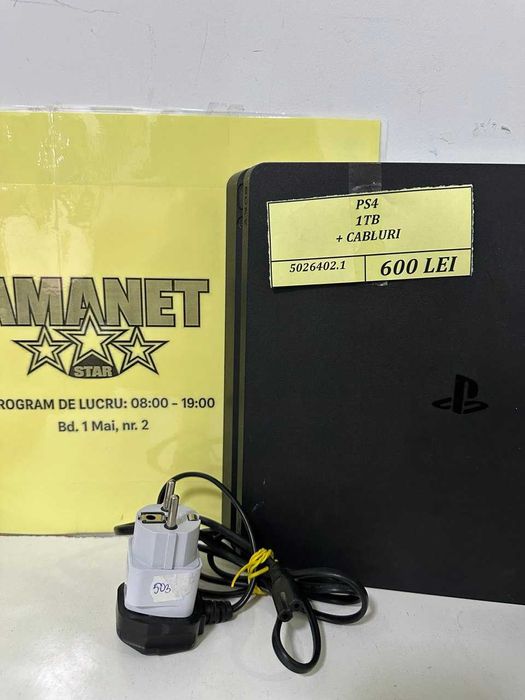 PS4 1TB + cabluri (CTG)