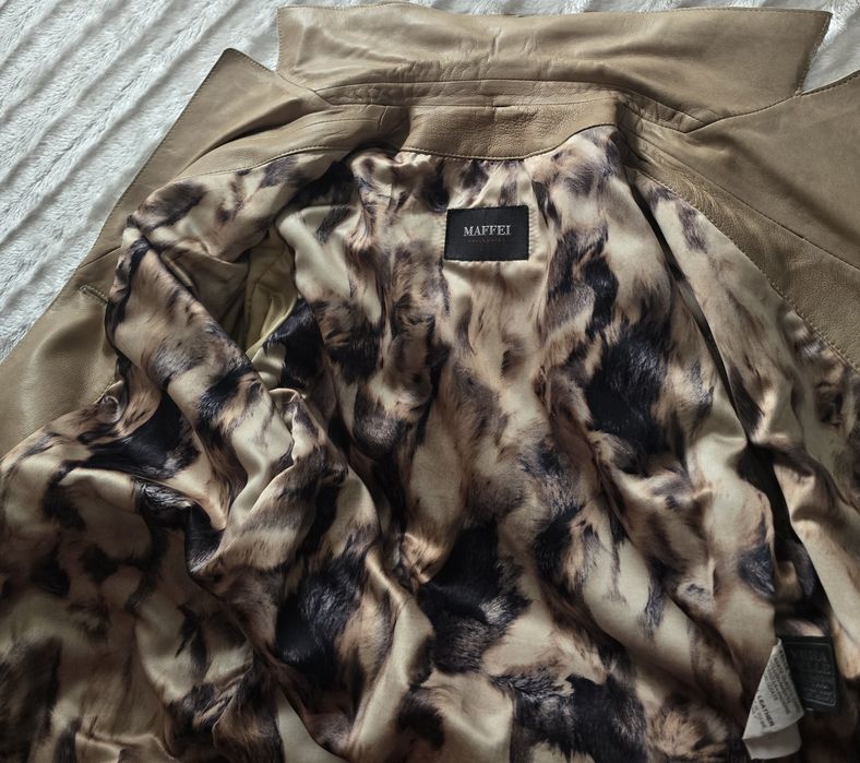 Haină de piele, lungă, pentru damă