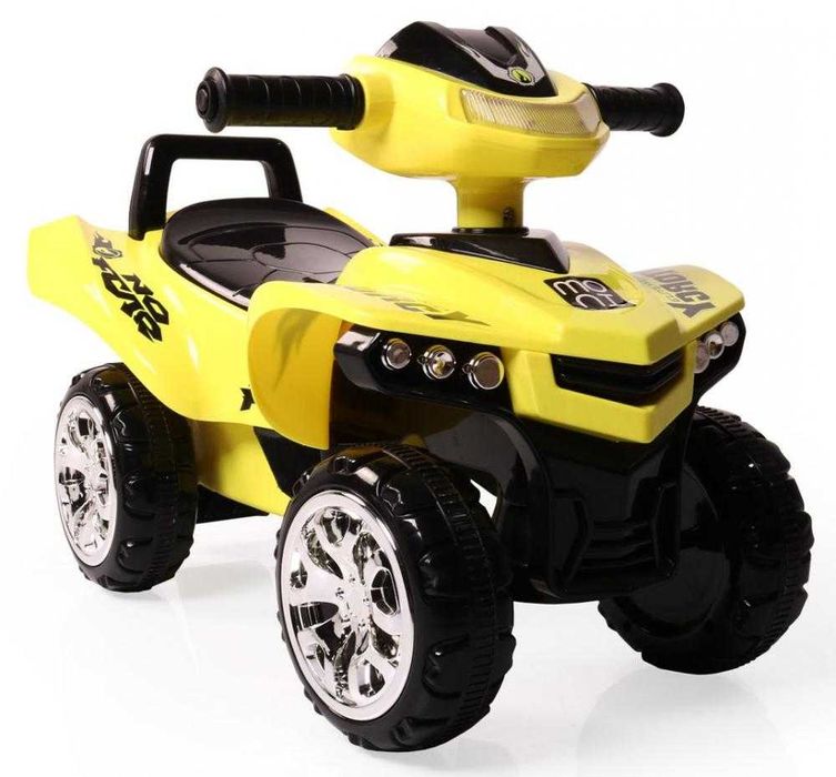 ATV copii fara pedale Moni No Fear Yellow volan cu claxon ,maxim 25 kg