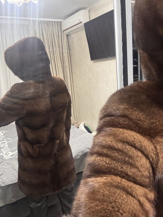 haina blana vizon / nurca naturala