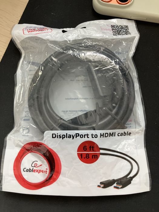 Sigilat cablu 1.8m display port la hdmi cu IC integrat