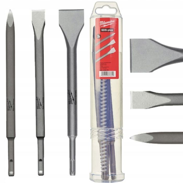 Шило, секач и лопатка в кутия Milwaukee SDS-plus 250 мм