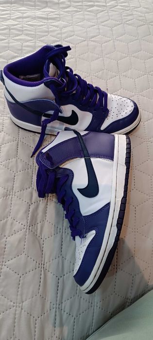 Nike dunk high Лилаво и бяло