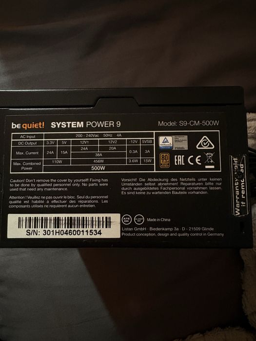 блок питания be quiet! 500w