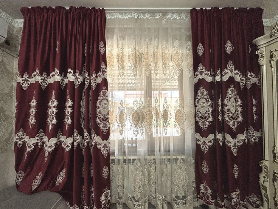 Шторы комплект с тюлью