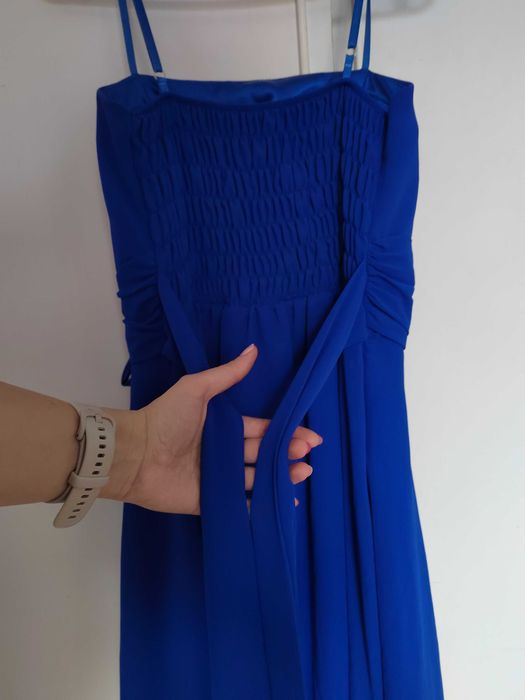 Рокля подходяща за повод, шаферска рокля, размер XS/S, турско синьо